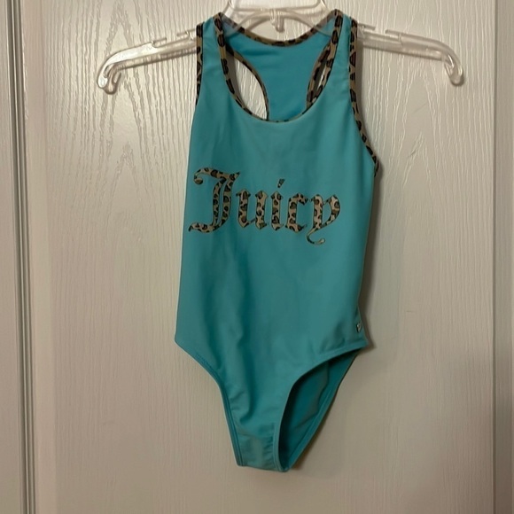 Juicy Couture One Piece Swimsuit Girls Size 7 - Picture 1 of 4